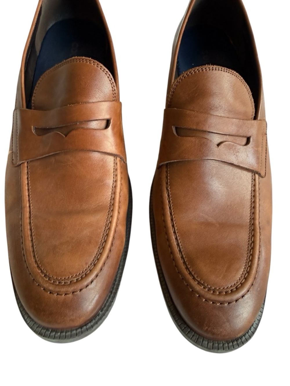 Cole Haan Men’s Tan Leather Penny Loafers - Picture 3 of 11